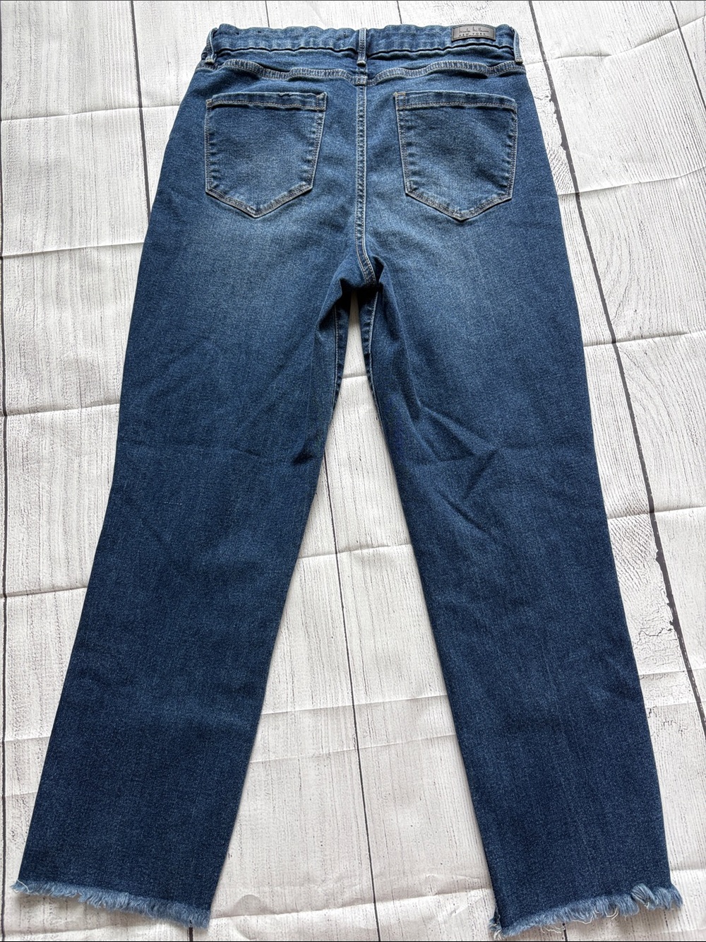 Nicole Miller SOHO High-Rise Slim Straight Jeans - Dark Blue Size 12 - Picture 2 of 13